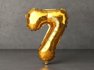 Poster - Gold Foil Seven Balloon