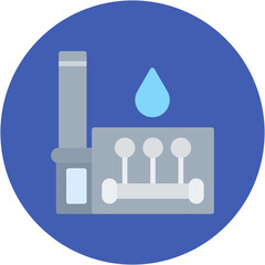 Poster - Hydrometallurgy icon vector image. Can be used for Mettalurgy.