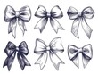 © MK - Set of six bows drawn in ink