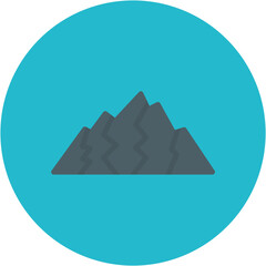 Canvas Print - Mountain icon vector image. Can be used for Adventure.