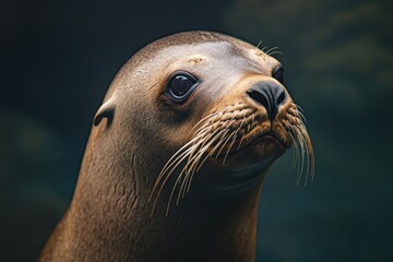 Sea Lion Face Close Up