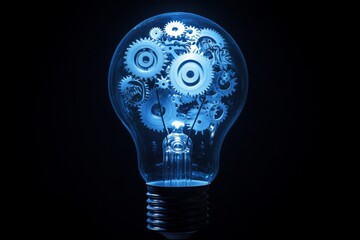 Cogwheels in a Light Bulb - A Symbol of Innovation