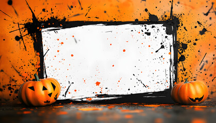 Wall Mural - Halloween splatter background card with copy space