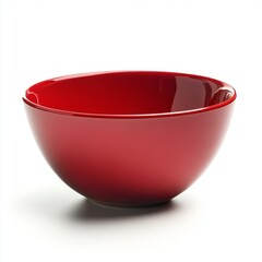 Wall Mural - red bowl isolated on white background