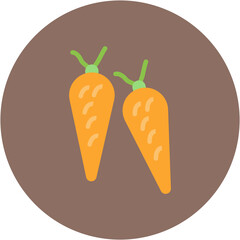 Poster - Carrot icon vector image. Can be used for Carnival.