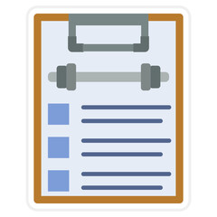 Sticker - Fitness plan Icon