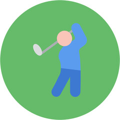 Sticker - Professional Player icon vector image. Can be used for Golf.