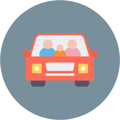 Canvas Print - Family Car icon vector image. Can be used for Child Adoption.