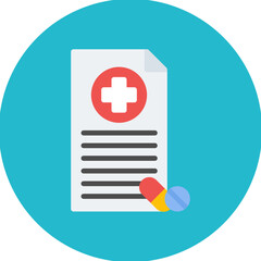 Poster - Prescription Drugs icon vector image. Can be used for Addiction.