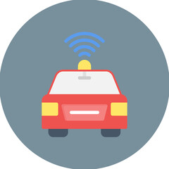 Poster - Driverless Car icon vector image. Can be used for Cyberpunk.