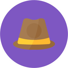 Sticker - Detective Hat icon vector image. Can be used for Crime Investigation.