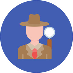 Sticker - Investigator icon vector image. Can be used for Crime Investigation.