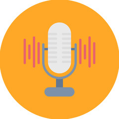 Canvas Print - Podcast icon vector image. Can be used for Artist Studio.