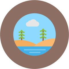 Sticker - Tundra icon vector image. Can be used for Geography.