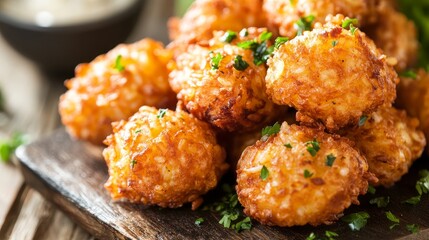 Crispy rice fritters called fritelle di Riso have a deliciously crunchy outside and a soft, savory inside made of rice. These sweets are frequently seasoned with spices or herbs