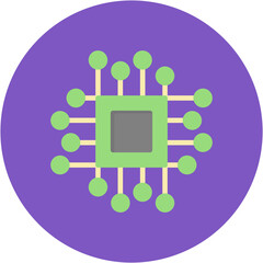 Poster - Microchip icon vector image. Can be used for Robotics.