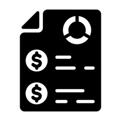 Sticker - Business report icon in filled style