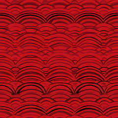 Chinese New Year background, red pattern with traditional Chinese wave patterns