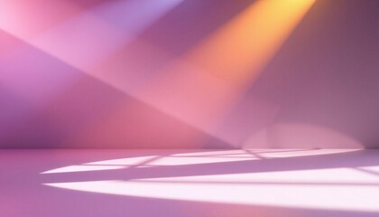 Wall Mural - Abstract pink background with light beams and shadows.