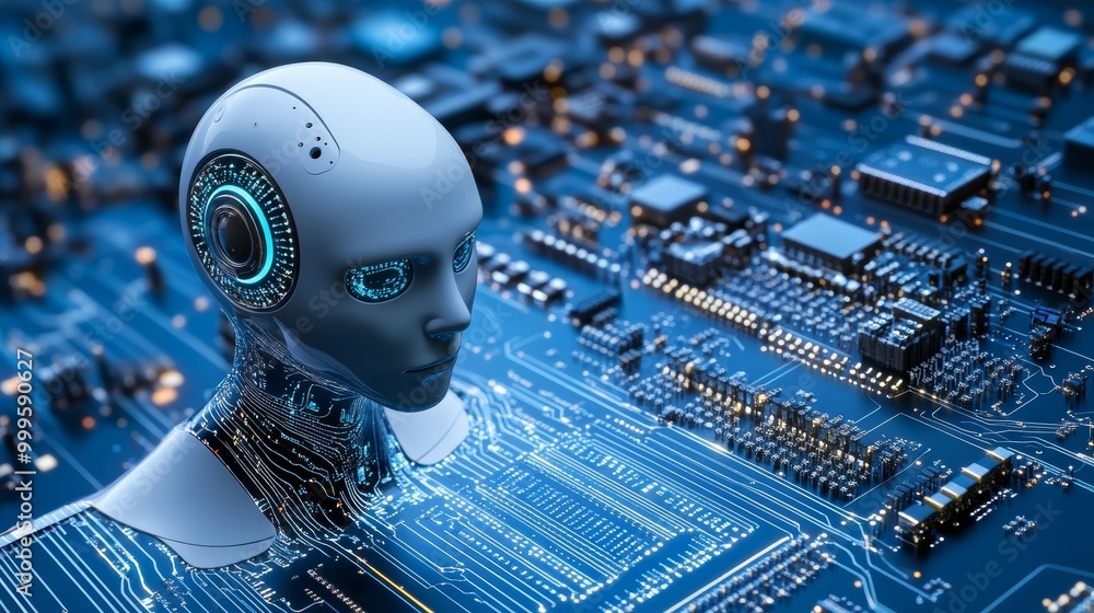 AI computing and neural engine CPU.Artificial Intelligence and data ...