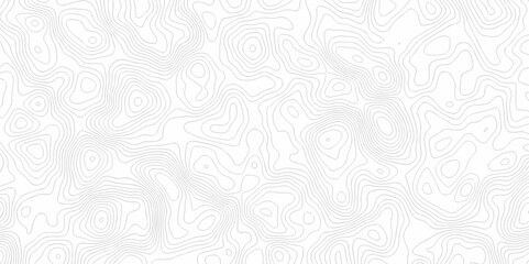 Wall Mural - Lines map seamless topographic contour lines vector pattern. Geographic map and topographic contours map background. Vector illustration. White wave paper reliefs.