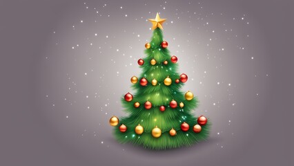 Wall Mural - christmas tree with gifts