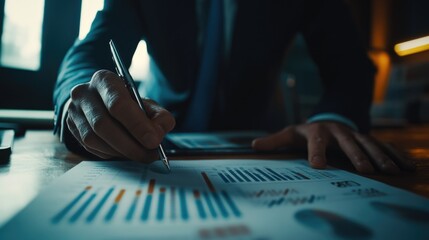 Wall Mural - Businessman Taking Notes