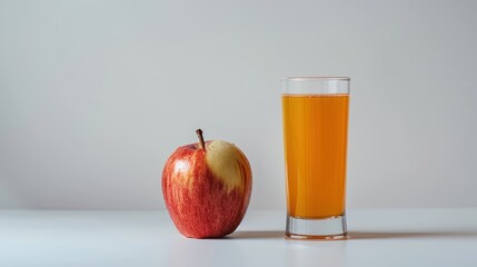 Wall Mural - Apple Juice and an Apple