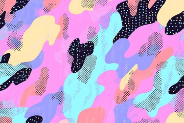 Pop and cute abstract seamless pattern