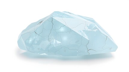 Wall Mural - Aquamarine Crystal, Translucent Blue