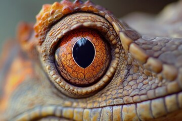 Lophosaurus dilophus closeup eyes, Closeup eyes Lophosaurus dilophus lizard, Indonesian lizard - generative ai