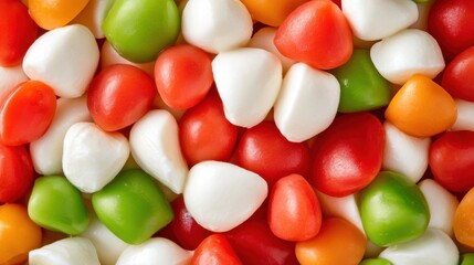 Poster - A close up of a pile of different colored fruit and vegetables, AI