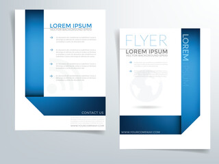 Header flyer business brochure vector graphic with space for text and message design