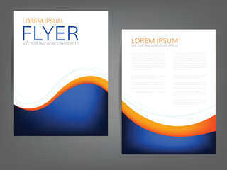 Header flyer business brochure vector graphic with space for text and message design