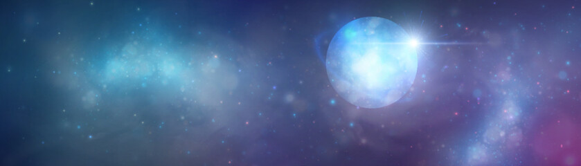 Wall Mural - realistic planet with liquid surface texture. vector spatial horizontal illustration of blue planet 
