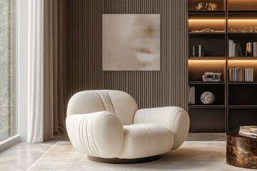 Wall Mural - Modern Apartment Interior Design with Stylish Furniture and Calm Atmosphere