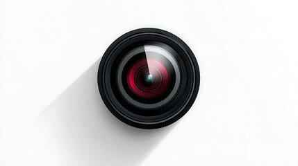 Wall Mural - Close-up of a camera lens with a shallow depth of field.