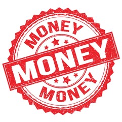 Wall Mural - MONEY text on red round stamp sign