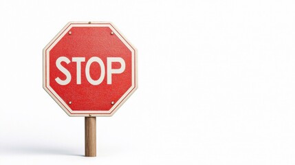 a detailed image of a stop sign, isolated on a white background.