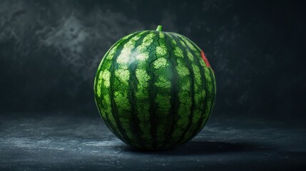 Canvas Print - Watermelon on Dark Background