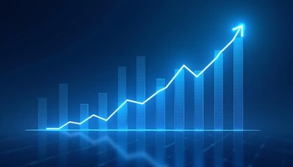 growth trend rising to success