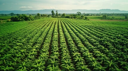 Poster - Aerial View of Lush Green Plantation