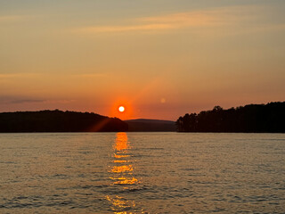 sunset on the lake