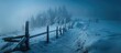 © 2rogan - Deep Frozen Fence On A Mountain During Winter With Thick Fog