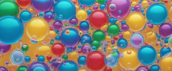 Wall Mural - set of colorful bubbles, illustration