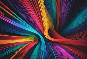 Wall Mural - abstract colorful lines, illustration, banner, wall paper