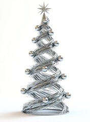 Wall Mural - Silver Christmas Tree.