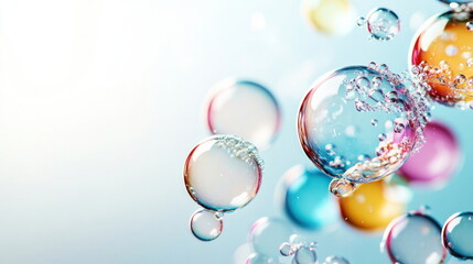 Poster - Colorful Bubbles Abstract Background.