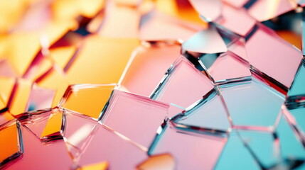 Poster - Abstract Colorful Shattered Glass Background.
