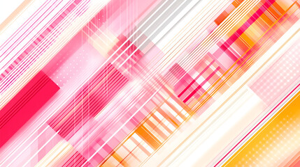 Wall Mural - colorful abstract lines create a dynamic pattern with pink, orange, and white shades in a vibrant ba